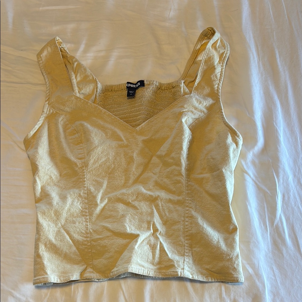 Express Women's Yellow Top